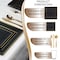 Smarty Had A Party Black with Gold Square Edge Rim Plastic Wedding Value Set, 720PK 509GVS120 - alternate 2